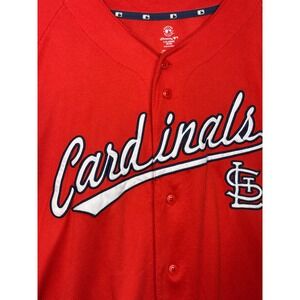 St Louis Cardinals MLB Baseball Jersey Red Dynasty Series Mens 2XL XXL Button Up